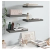 Image de Wandschappen zwevend 4 st 40x23x3,8 cm MDF hoogglans grijs323786