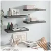 Image de Wandschappen zwevend 4 st 50x23x3,8 cm MDF hoogglans grijs323789