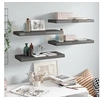 Image de Wandschappen zwevend 4 st 60x23,5x3,8 cm MDF hoogglans grijs323792
