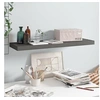 Image de Etagère murale flottante Gris brillant 80x23,5x3,8 cm MDF