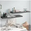 Image de Wandschappen zwevend 2 st 80x23,5x3,8 cm MDF hoogglans grijs323794