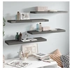 Image de Wandschappen zwevend 4 st 80x23,5x3,8 cm MDF hoogglans grijs323795
