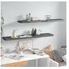 Image de Wandschappen zwevend 2 st 120x23,5x3,8 cm MDF hoogglans grijs323800