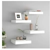 Image de Etagères murales flottantes 4 pcs blanc 23x23,5x3,8 cm MDF
