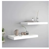 Image de Etagères murales flottantes 2 pcs blanc 50x23x3,8 cm MDF
