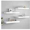 Image de Etagères murales flottantes 4 pcs Blanc 50x23x3,8 cm MDF