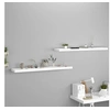 Image de Etagères murales flottantes 2 pcs blanc 120x23,5x3,8 cm MDF