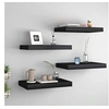 Image de Wandschappen zwevend 4 st 40x23x3,8 cm MDF zwart323828