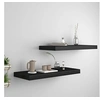 Image de Wandschappen zwevend 2 st 60x23,5x3,8 cm MDF zwart323833