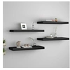 Image de Wandschappen zwevend 4 st 60x23,5x3,8 cm MDF zwart323834