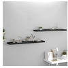 Image de Etagères murales flottantes 2 pcs noir 120x23,5x3,8 cm MDF
