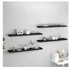 Image de Wandschappen zwevend 4 st 120x23,5x3,8 cm MDF zwart323843
