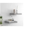 Image de Etagères murales flottantes 2 pcs gris 23x23,5x3,8 cm MDF