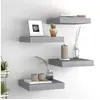 Image de Etagères murales flottantes 4 pcs gris 23x23,5x3,8 cm MDF