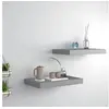 Image de Wandschappen zwevend 2 st 40x23x3,8 cm MDF grijs323848
