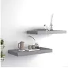 Image de Wandschappen zwevend 2 st 50x23x3,8 cm MDF grijs323851