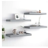 Image de Wandschappen zwevend 4 st 50x23x3,8 cm MDF grijs323852