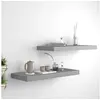 Image de Etagères murales flottantes 2 pcs Gris 60x23,5x3,8 cm MDF
