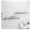 Image de Wandschappen zwevend 2 st 120x23,5x3,8 cm MDF grijs323863