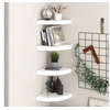 Image de Hoekschappen zwevend 4 st 25x25x3,8 cm MDF hoogglans wit323888