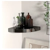Image de 323889 Floating Corner Shelf High Gloss Black 25x25x3,8 cm MDF
