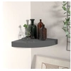 Image de Etagère d angle flottante Gris brillant 25x25x3,8 cm MDF