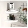 Image de Etagères d angle flottantes 2 pcs blanc 25x25x3,8 cm MDF