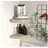 Image de Etagères d angle flottantes 2 pcs chêne 25x25x3,8 cm MDF