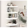 Image de Hoekschappen zwevend 4 st 35x35x3,8 cm MDF hoogglans wit323909