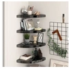 Image de Hoekschappen zwevend 4 st 35x35x3,8 cm MDF hoogglans zwart323912
