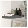 Image de Etagère d angle flottante gris brillant 35x35x3,8 cm MDF