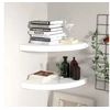 Image de Etagères d angle flottantes 2 pcs blanc 35x35x3,8 cm MDF