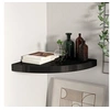 Image de Etagère d angle flottante noir 35x35x3,8 cm MDF