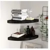 Image de Etagères d angle flottantes 2 pcs noir 35x35x3,8 cm MDF