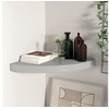 Image de Etagère d angle flottante gris 35x35x3,8 cm MDF
