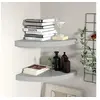 Image de Hoekschappen zwevend 2 st 35x35x3,8 cm MDF grijs323923
