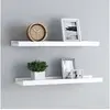 Image de Etagères à rebord pour cadre photo 2 pcs Blanc 40x9x3 cm MDF
