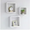 Image de Etagères murales sous forme de cube 3 pcs Blanc MDF