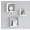 Image de Etagères murales sous forme de cube 3 pcs Blanc MDF