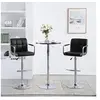 Image de Tabourets de bar lot de 2 noir similicuir323624