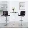 Image de Tabourets de bar lot de 2 marron similicuir323626