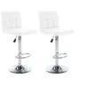 Image de Tabourets de bar lot de 2 blanc similicuir