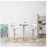 Image de Tabourets de bar 2 pcs blanc similicuir