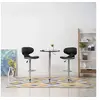 Image de Tabourets de bar lot de 2 noir similicuir
