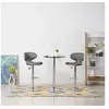 Image de Tabourets de bar lot de 2 gris similicuir