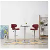 Image de Lot de 2 Tabourets de Bar, Chaise de Pub, Siège de Bistrot, Meuble de Salle à Manger Cuisine Salon Maison Intérieur, Rouge Bordeaux Similicuir