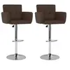 Image de Tabourets de bar lot de 2 marron similicuir