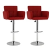 Image de Tabourets de bar lot de 2 rouge bordeaux similicuir323659