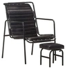 Image de Relaxfauteuil met voetenbankje echt leernoir