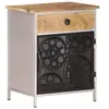 Image de Table de chevet 40x30x50 cm Bois de manguier brut